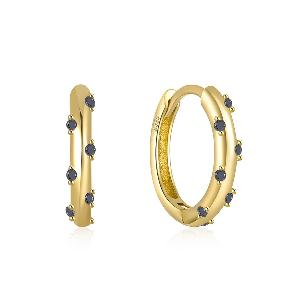 Sterling Silver Glossy Hoop Earrings Gold Color Tiny Cartilage Piercing Small Huggie Earring Fine Jewelry Accessories-Dollar Bargains Online Shopping Australia