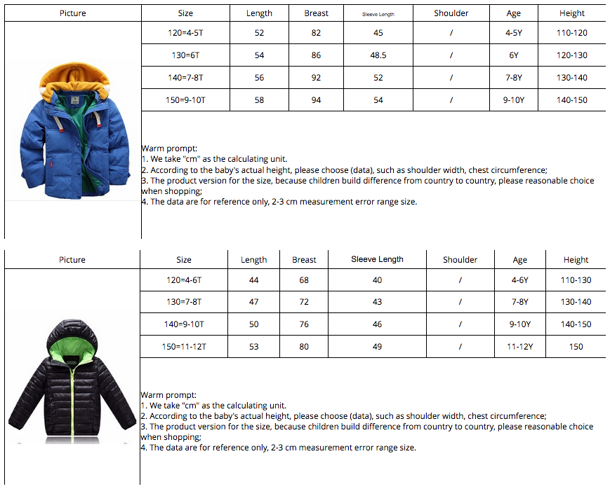 High quality 4-10Yrs Boys coats winter blue Jacket kids Casual Boys thick Winter jacket Christmas Boy Winter Coat - CelebritystyleFashion.com.au online clothing shop australia