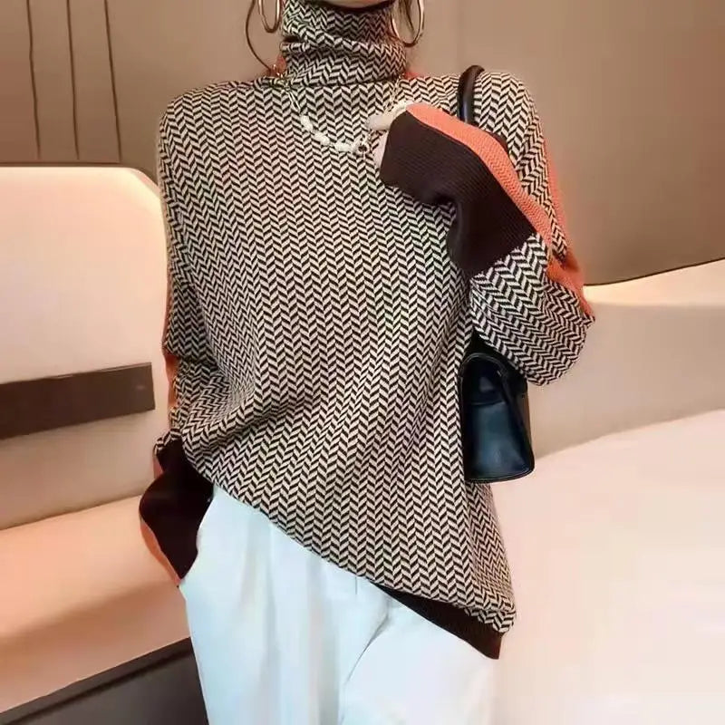 Women Sweater Knitted New Turtleneck Chic Sexy Knit Sweater Slim All-Match-Dollar Bargains Online Shopping Australia