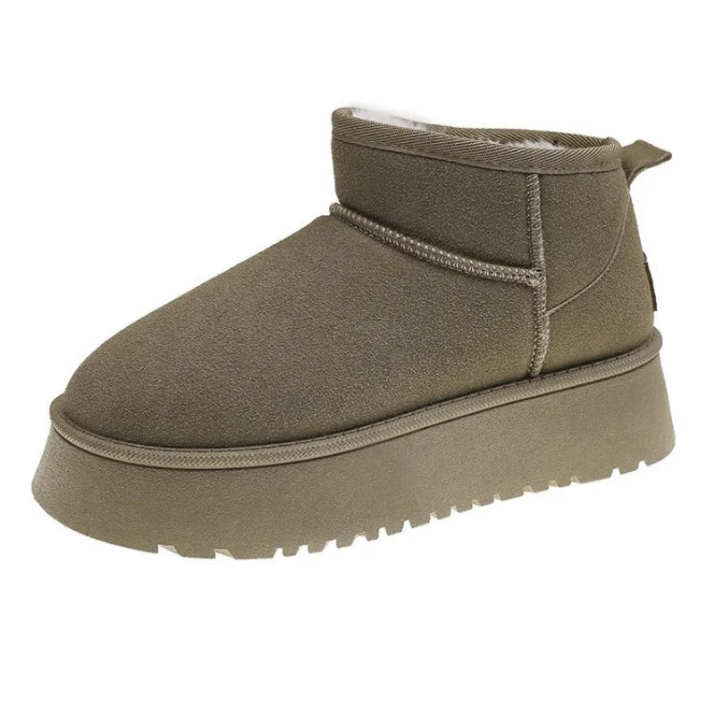 Thickened Fluff Women's Snow Boots Comfortable Warm Ankle Boots Women Winter Ladies Shoes Chunky-Dollar Bargains Online Shopping Australia