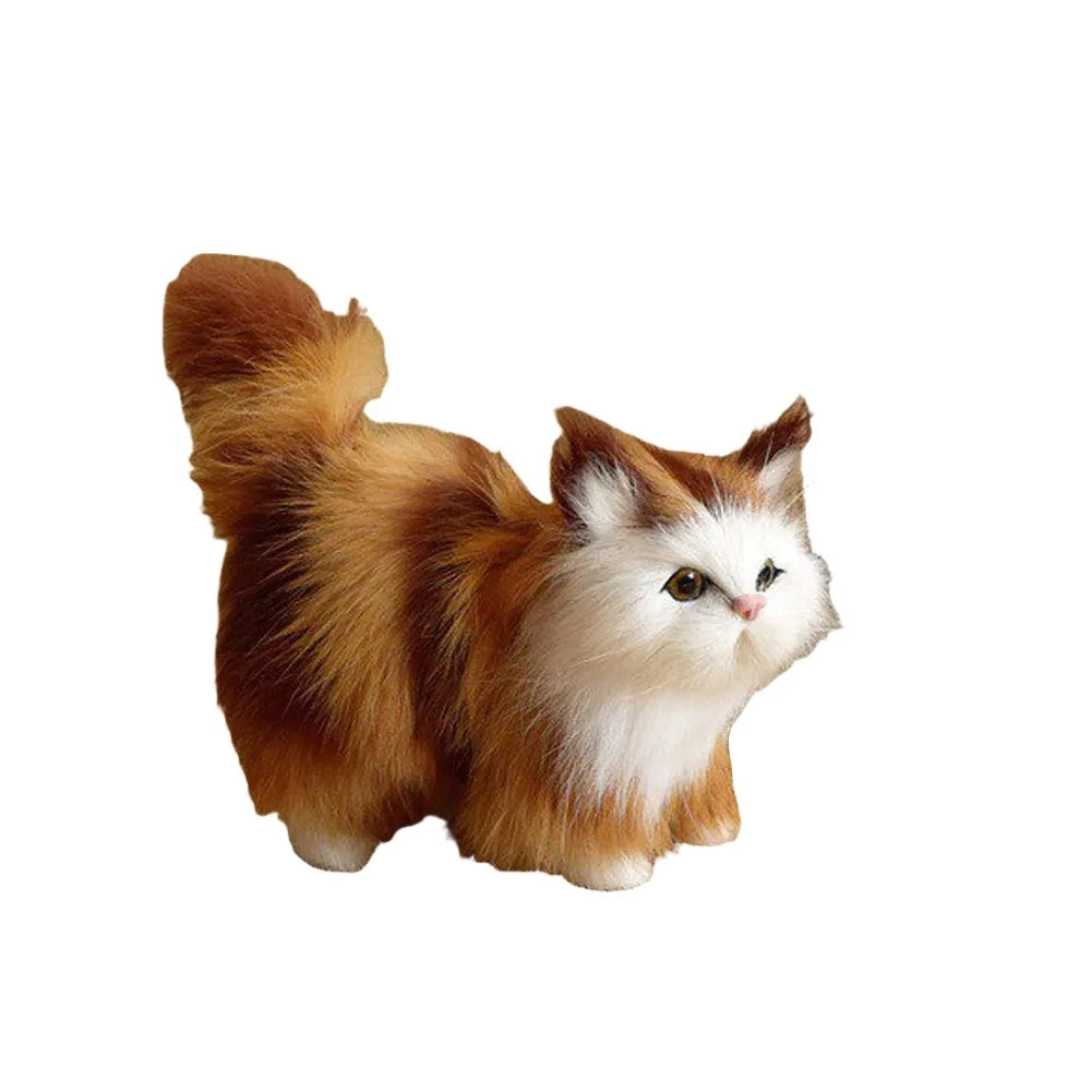 Simulation Rabbit Owl Cat Fox Ornament Furs Squatting Model Home Decoration Animal World with Static Action Figures Gift for Kid-Dollar Bargains Online Shopping Australia