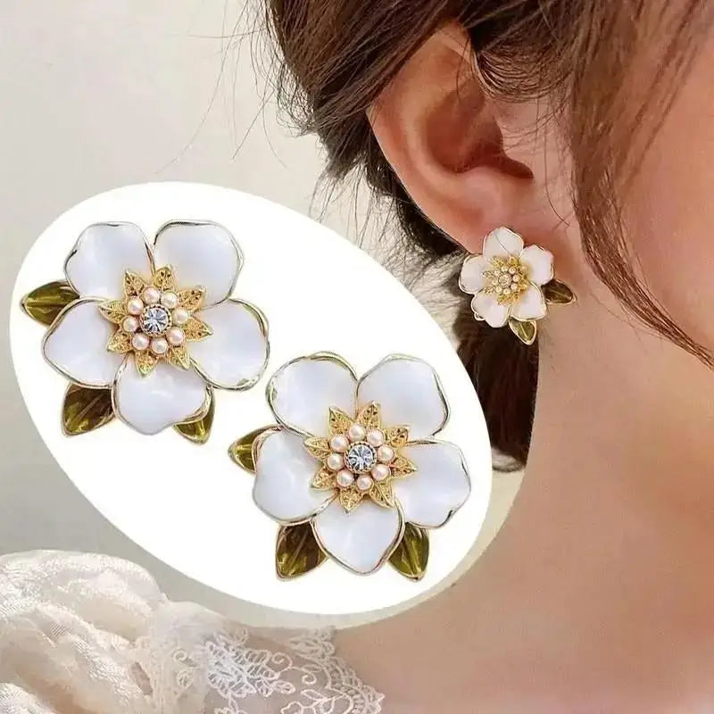 925 Silver Needle Korean Fashion Imitation Pear Earrings For Women Jewelry Luxury Women's Heart Stud Earrings-Dollar Bargains Online Shopping Australia
