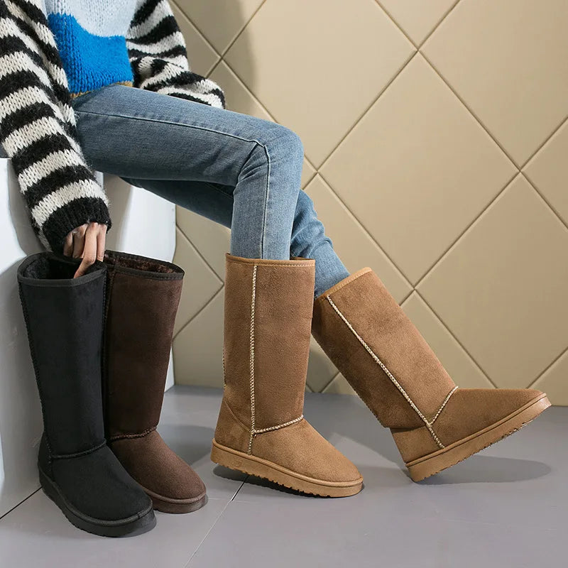 Women Classic Ladies Girls Winter Snow Boots Waterproof Warm Knee High Winter-Dollar Bargains Online Shopping Australia
