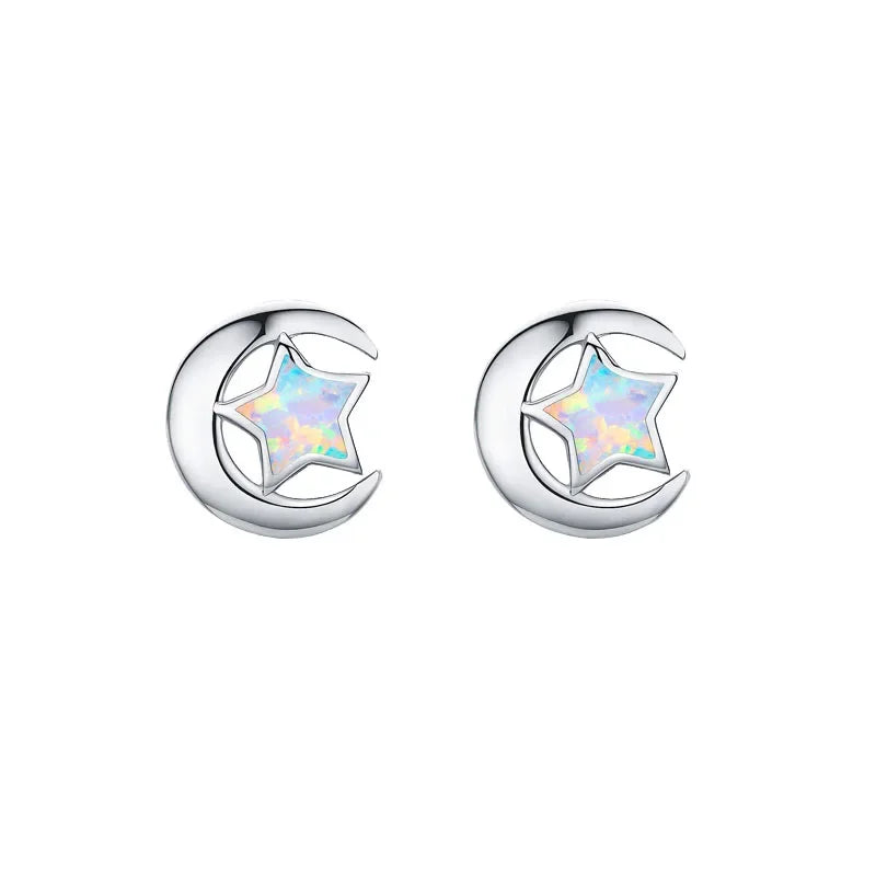 Unicorn Stud Earrings for Little Girl Kids Crystal Cat Butterfly Rainbow Heart Star Earring-Dollar Bargains Online Shopping Australia