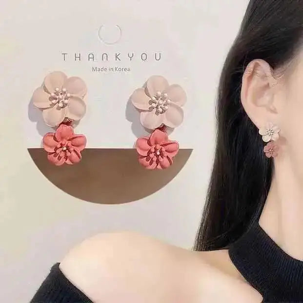 925 Silver Needle Korean Fashion Imitation Pear Earrings For Women Jewelry Luxury Women's Heart Stud Earrings-Dollar Bargains Online Shopping Australia