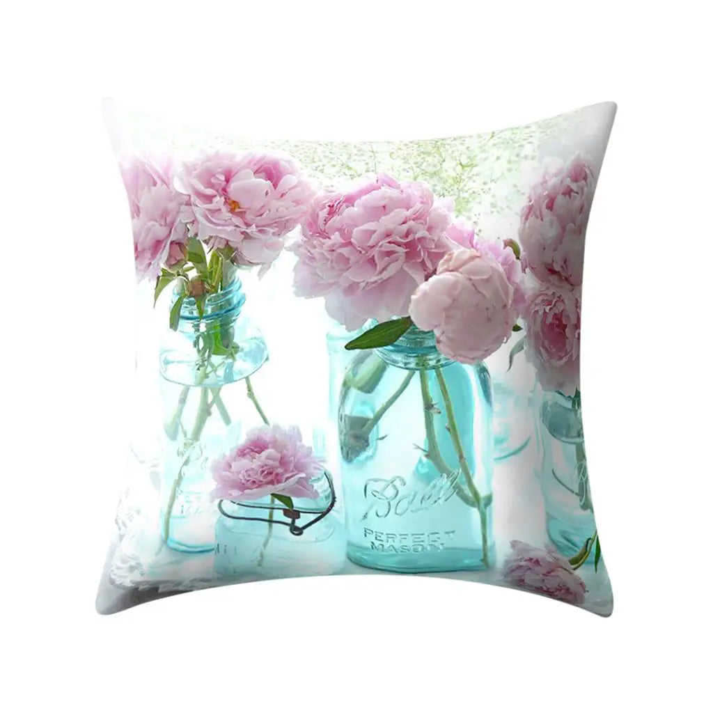 Floral Print Pillow Cover Sofa Cushion Home Decor-Dollar Bargains Online Shopping Australia