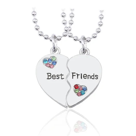 Best Friend Necklace 2-Piece Pendant Necklace Good Friend Forever Necklace Choker Friendship BFF Men And Women Jewelry Gift-Dollar Bargains Online Shopping Australia