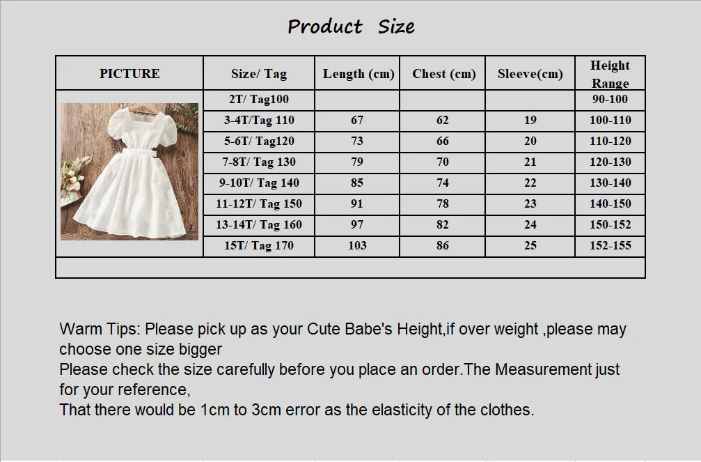Kids White Dress for Girls Clothes Party Long Dress Prom Princess Outfits Children New Summer Teenagers-Dollar Bargains Online Shopping Australia