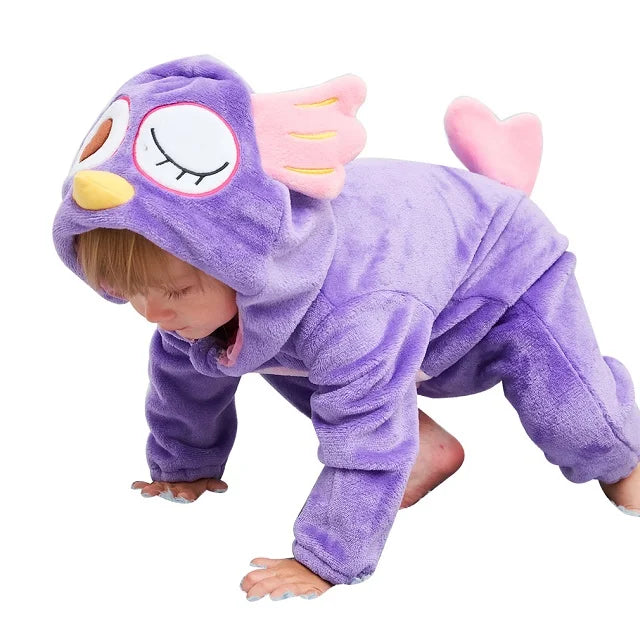 Halloween Baby Rompers Winter Hooded Flannel Toddler Infant Clothes Overall Bodysuits Jumpsuit Costume-Dollar Bargains Online Shopping Australia