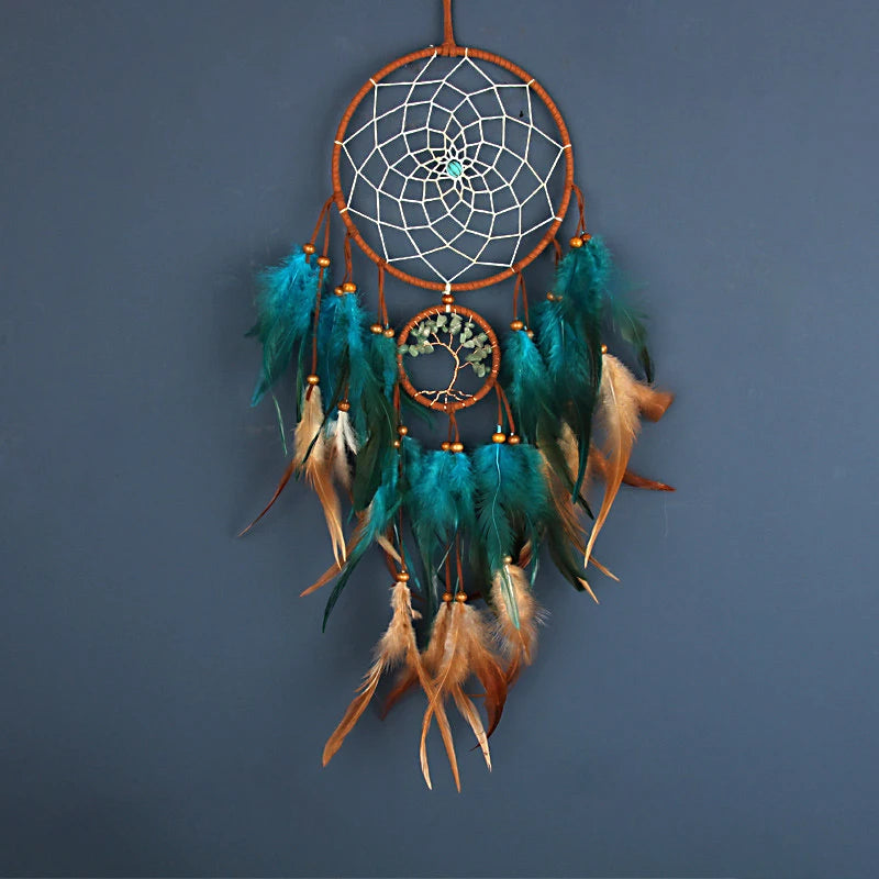 Aesthetic Dream Catcher Room Wall Decor Art Handmade Feather Life Tree Luxury Decorative Items For Home Decorations Accessories-Dollar Bargains Online Shopping Australia