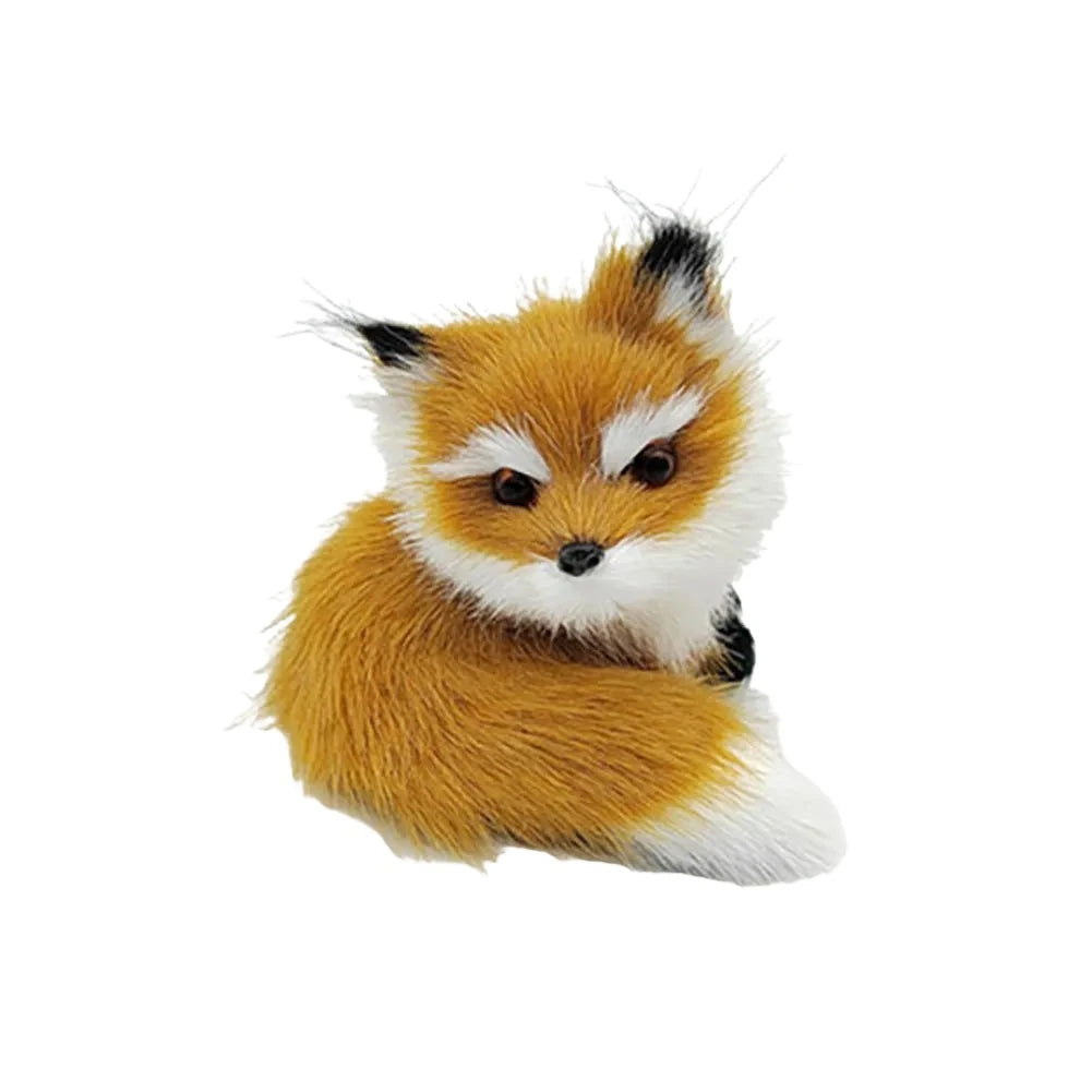 Simulation Rabbit Owl Cat Fox Ornament Furs Squatting Model Home Decoration Animal World with Static Action Figures Gift for Kid-Dollar Bargains Online Shopping Australia