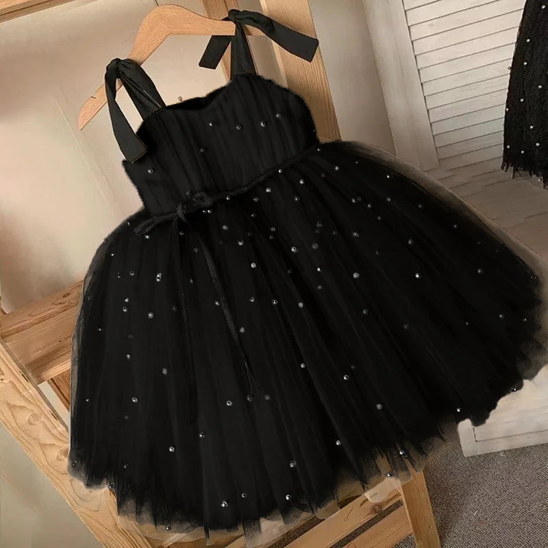 Party Princess Dresses Toddler Kids Wedding Evening Gown Baby Girls Tulle Tutu Pearls Summer-Dollar Bargains Online Shopping Australia
