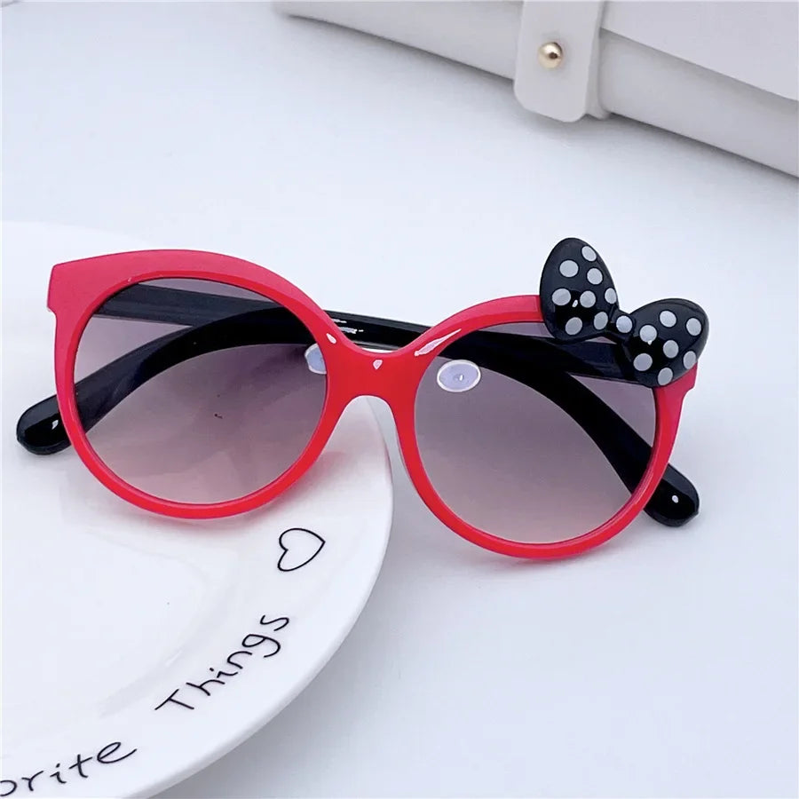 Kids Sunglasses Girls Boys Shiny Bowknot Sun Glasses Lovely Cat Children Eyewear Fashion Gradient Eyeglasses UV400-Dollar Bargains Online Shopping Australia