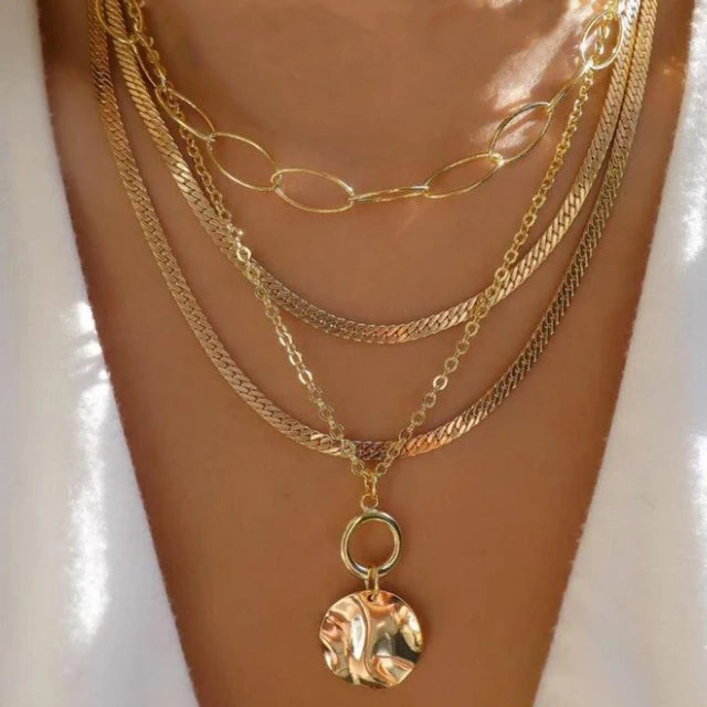 Bohemia Multilayer Crystal Butterfly Pendant Necklaces Women Hollow Heart Choker Necklace Fashion Jewelry Party-Dollar Bargains Online Shopping Australia