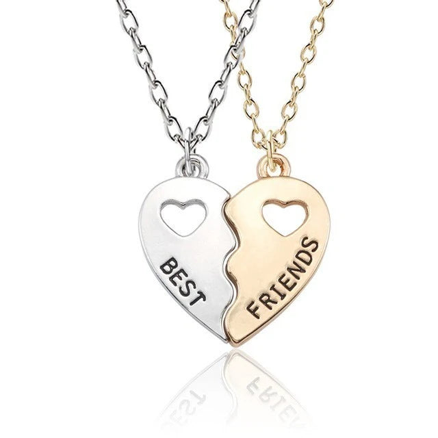 Best Friend Necklace 2-Piece Pendant Necklace Good Friend Forever Necklace Choker Friendship BFF Men And Women Jewelry Gift-Dollar Bargains Online Shopping Australia