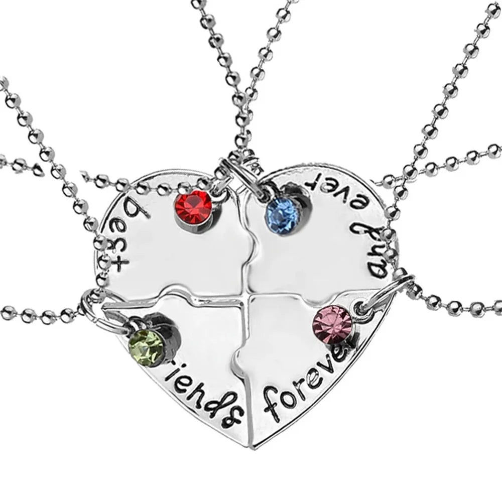 Best Friend Necklace 2-Piece Pendant Necklace Good Friend Forever Necklace Choker Friendship BFF Men And Women Jewelry Gift-Dollar Bargains Online Shopping Australia