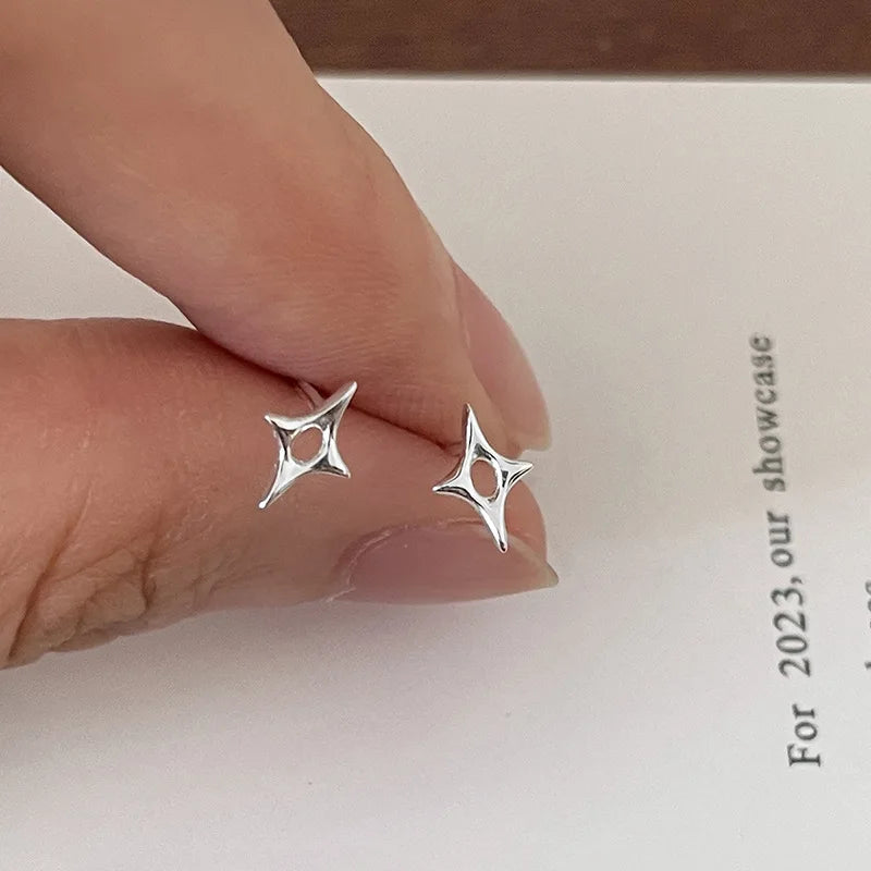 Planet Earrings Silver Color Piercing for Women Moon Star Crystal Zircon Ear Stud Earrings Tragus Cartilage Body Jewelry-Dollar Bargains Online Shopping Australia