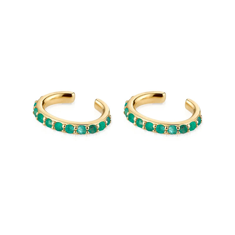 Gold Filled Stud Earrings Set For Women Ear Cuffs Colorful Zircon Dangle Hoop Earrings Fashion Party Jewelry-Dollar Bargains Online Shopping Australia