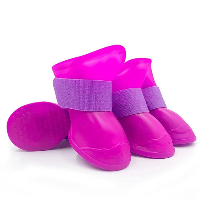 4Pcs Pet WaterProof Rainshoe Anti-slip Rubber Boot For Small Medium Large Dogs Cats Outdoor Shoe Dog Ankle Boots Pet Accessories-Dollar Bargains Online Shopping Australia