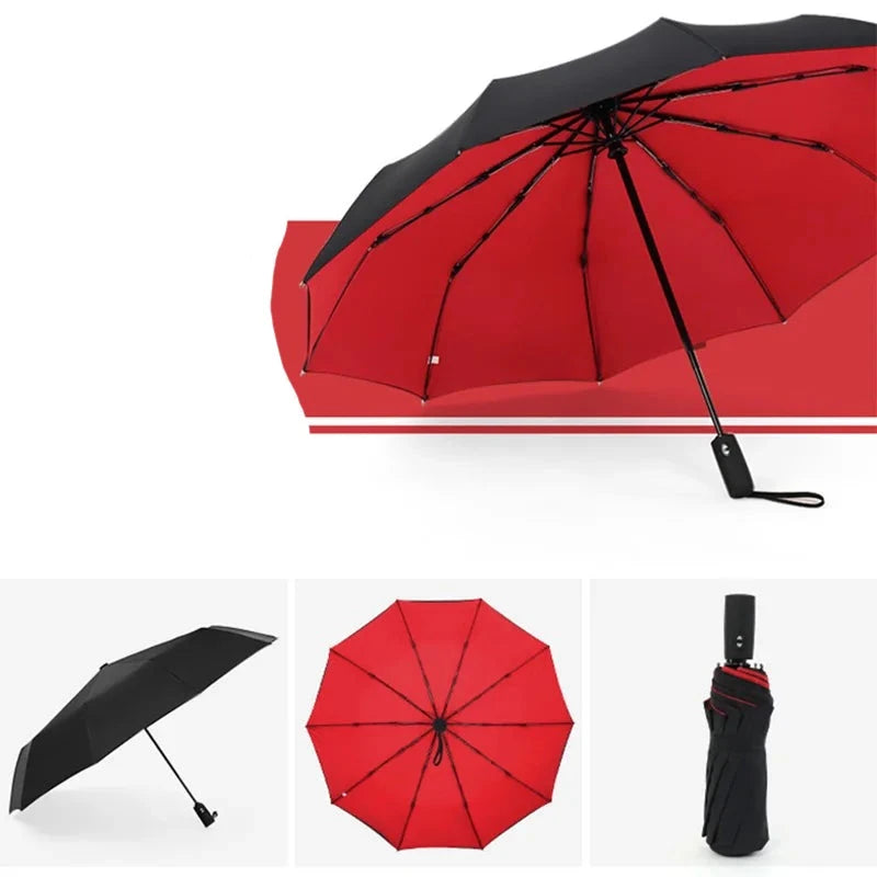 Windproof Double Layer Resistant Umbrella Fully Automatic Rain Men Women 10K Strong Luxury Business Male Large Umbrellas Parasol-Dollar Bargains Online Shopping Australia