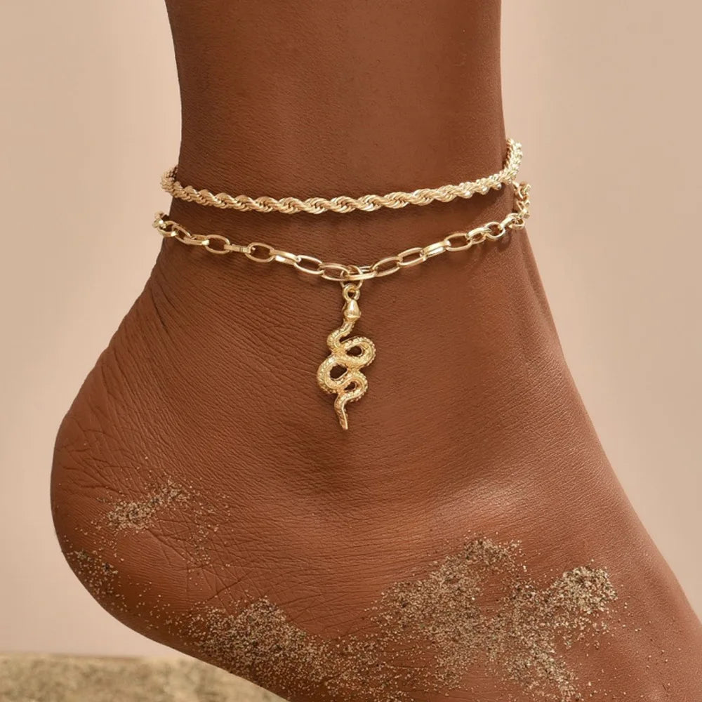 Fashion Colorful Crystal Beads Anklets for Women Boho Gold Color Chain Ankle Bracelet Leg Bracelet Ocean Beach Foot Jewelry-Dollar Bargains Online Shopping Australia