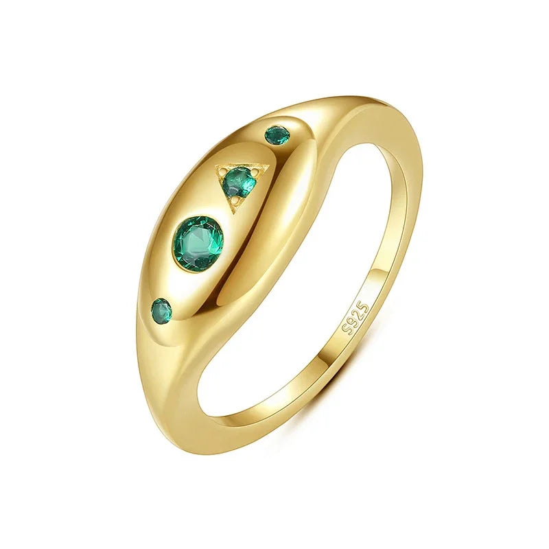 Gold Silver Multicolor Crystal Rings Turquoise Engagement Wedding Promise Ring Party Jewelry Gifts-Dollar Bargains Online Shopping Australia