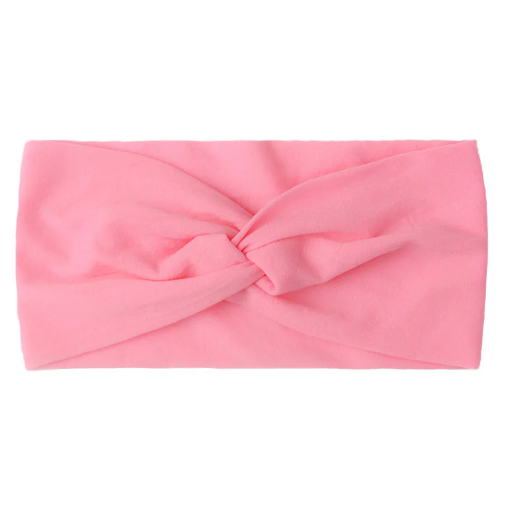 Solid Color Baby Headband Girls Twisted Knotted Soft Elastic Baby Girl Headbands Hair Accessories Large Size-Dollar Bargains Online Shopping Australia