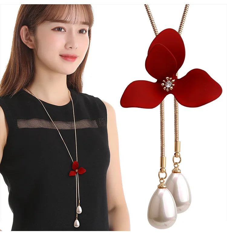 Long Necklaces Pendants Women Geometric Statement Maxi Fashion Crystal Jewelry-Dollar Bargains Online Shopping Australia