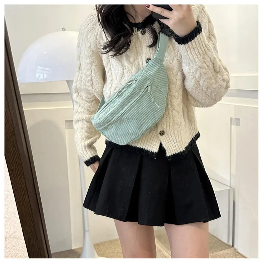 Women Embroidery Rhombus Chest Bag Multi-Layer Large-Capacity Single-Shoulder Diagonal Bag Casual Rhombus Chest Handbag-Dollar Bargains Online Shopping Australia
