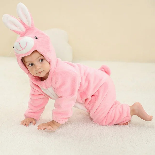 Halloween Baby Rompers Winter Hooded Flannel Toddler Infant Clothes Overall Bodysuits Jumpsuit Costume-Dollar Bargains Online Shopping Australia