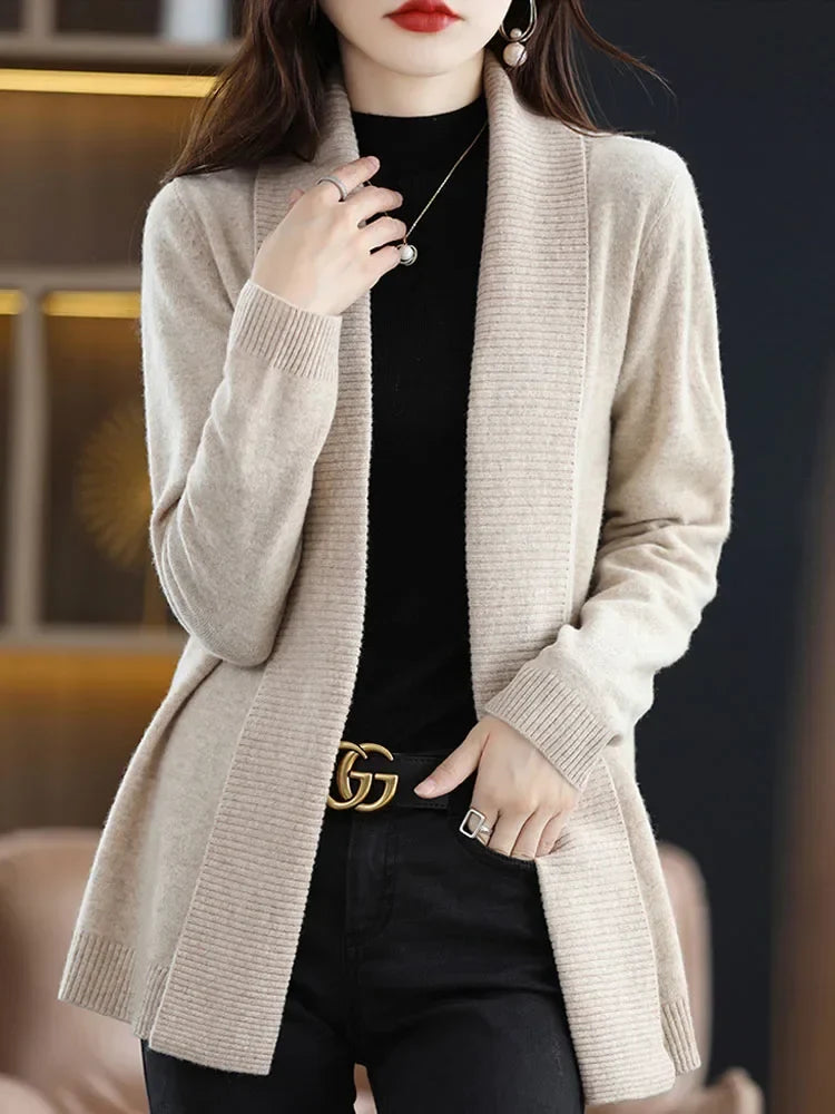 Knitted Sweater Women Cardigan V-Neck Knit Women Sweater Cardigans Sweaters-Dollar Bargains Online Shopping Australia