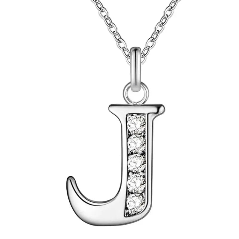 26 Letter A-Z Silver Plated Necklace Color Jewelry Pendant Metal Stamp-Dollar Bargains Online Shopping Australia