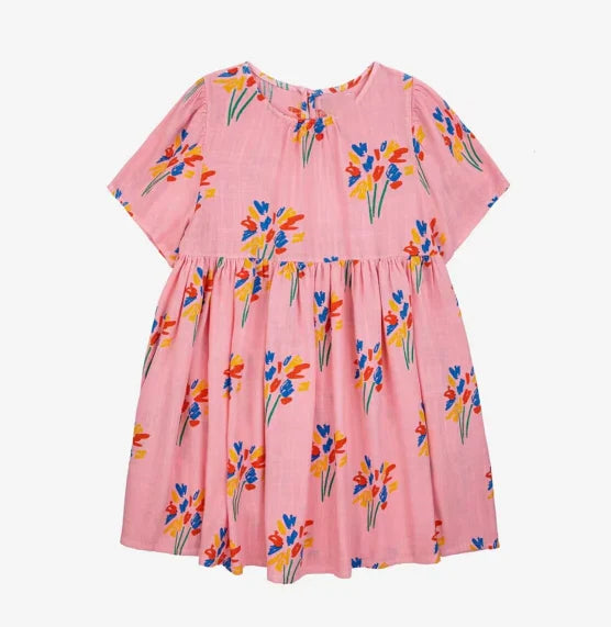 Kids Dress Summer Brand Girls Cute Print Short Sleeve Princess Dress