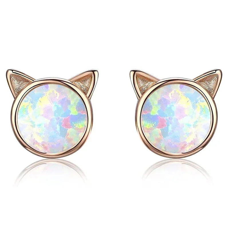 Unicorn Stud Earrings for Little Girl Kids Crystal Cat Butterfly Rainbow Heart Star Earring-Dollar Bargains Online Shopping Australia