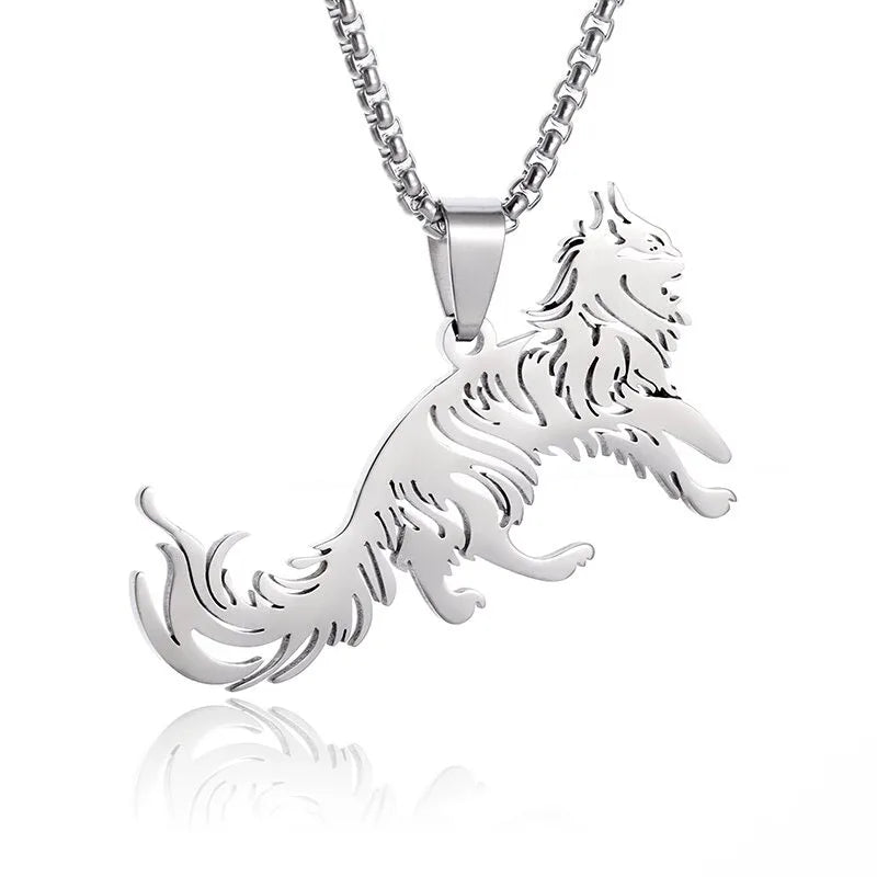 Hot Hug Love Pet Cat Pairing Couple Necklace Fashion Stainless Steel Men Women Best Friend Bff Pendant Jewelry Gift-Dollar Bargains Online Shopping Australia