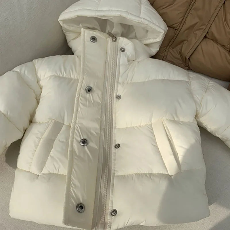 Winter Kids Parkas Korean Style Girls Fur Coat Hoodie Boys Thicken Outerwear-Dollar Bargains Online Shopping Australia