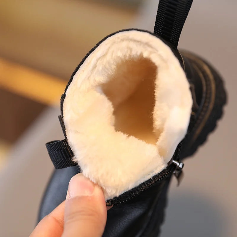 Baby Kids Short Boots Super Warm Girls Boys Shoes PU Leather Children Boots Fashion Toddler Boots Kids Snow Shoes-Dollar Bargains Online Shopping Australia