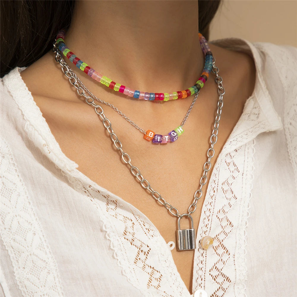 Boho Choker Simple Vintage Red Heart Shape Necklace For Women Fashion Collar Beads Jewelry Party Gift-Dollar Bargains Online Shopping Australia