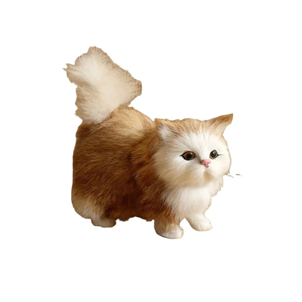 Simulation Rabbit Owl Cat Fox Ornament Furs Squatting Model Home Decoration Animal World with Static Action Figures Gift for Kid-Dollar Bargains Online Shopping Australia