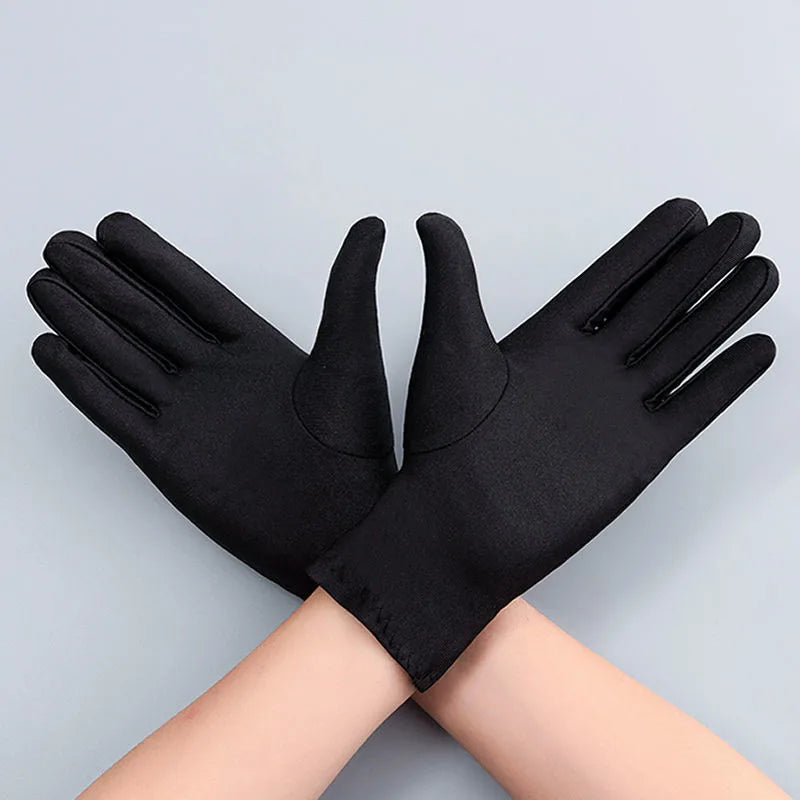 Thin Ice Silk Gloves Spring Cycling Driving Black White Gloves Training Sun Protection-Dollar Bargains Online Shopping Australia