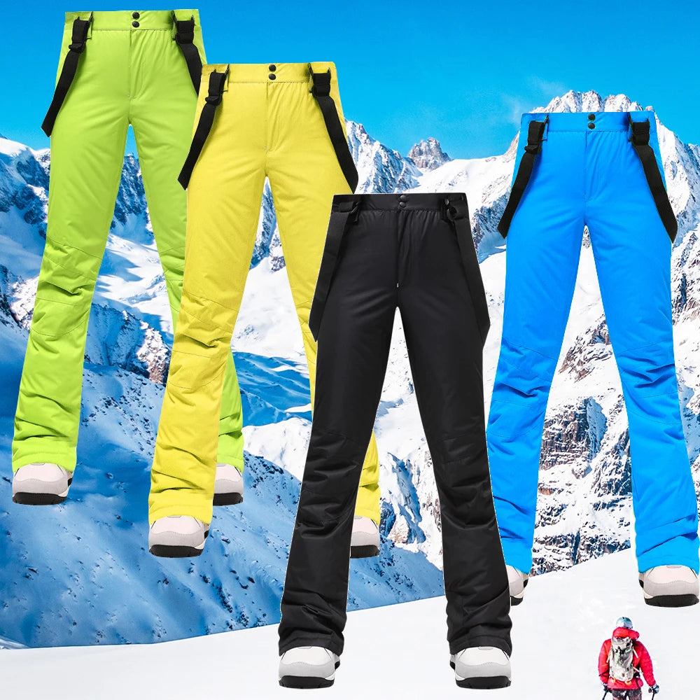 Ski Pants Women Thicken Windproof Waterproof Winter Snow Pants Outdoor Sports Snowboarding Warm Breathable Overalls-Dollar Bargains Online Shopping Australia