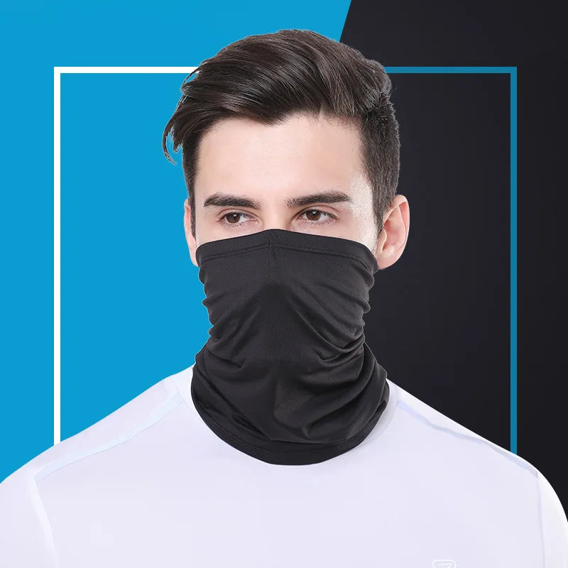 UV Protection Ice Silk Face Cover Neck Tube Outdoor Sports Bandana Scarf Breathable Hiking Scarf Neck Gaiter Camo Army Bandana