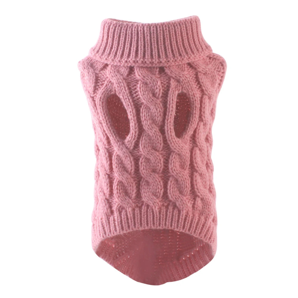 Puppy Dog Sweaters for Small Medium Dogs Cats Clothes Winter Warm Pet Turtleneck Chihuahua Vest Soft Yorkie Coat Teddy Jacket-Dollar Bargains Online Shopping Australia