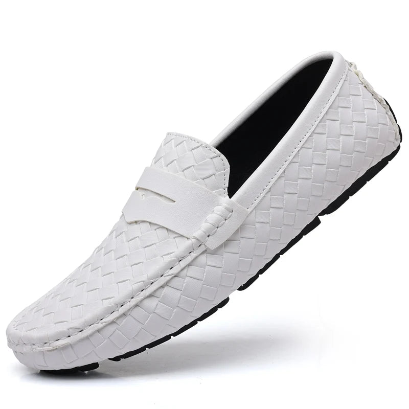 Loafers Men Handmade Moccasins Men Flats Casual Leather Shoes Comfy Loafers Shoes-Dollar Bargains Online Shopping Australia