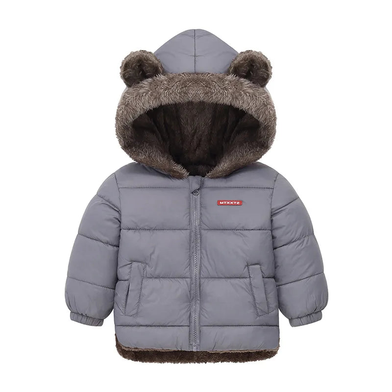 Baby Boys Girls Jacket Hooded Cotton Outerwear Children's Thick Fleece Coat Cashmere Padded Jackets Winter Boys Girls Warm Coats-Dollar Bargains Online Shopping Australia