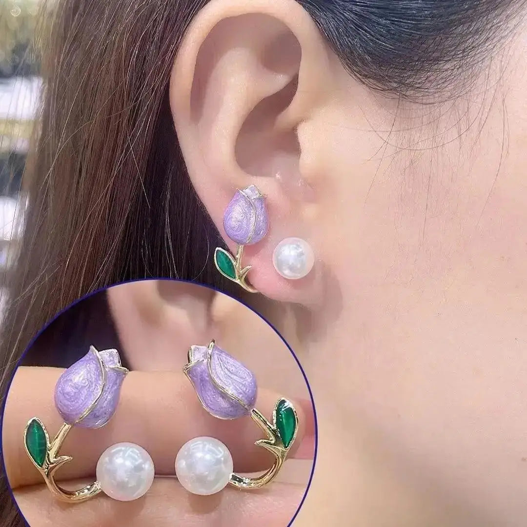 925 Silver Needle Korean Fashion Imitation Pear Earrings For Women Jewelry Luxury Women's Heart Stud Earrings-Dollar Bargains Online Shopping Australia