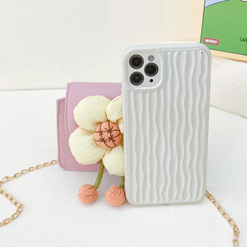 Children's Shoulder Bags Spring Flower Lace Bow Decor Girls Crossbody Bag Waterproof PU Kids Backpack Toddler Purse Handbag