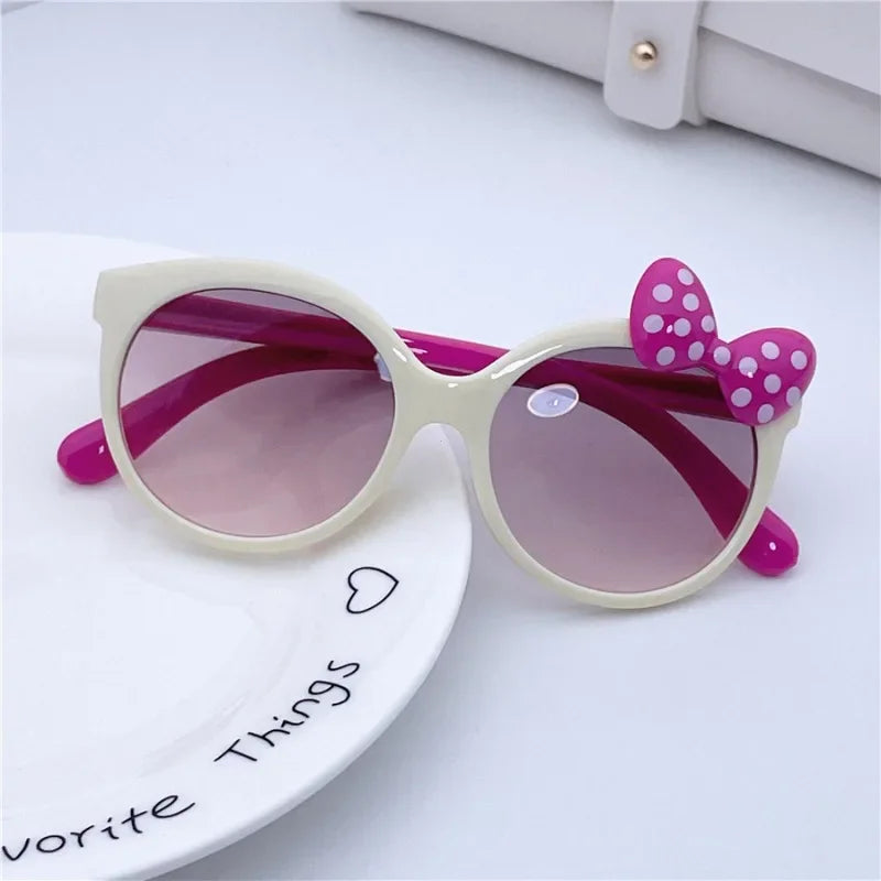 Kids Sunglasses Girls Boys Shiny Bowknot Sun Glasses Lovely Cat Children Eyewear Fashion Gradient Eyeglasses UV400-Dollar Bargains Online Shopping Australia