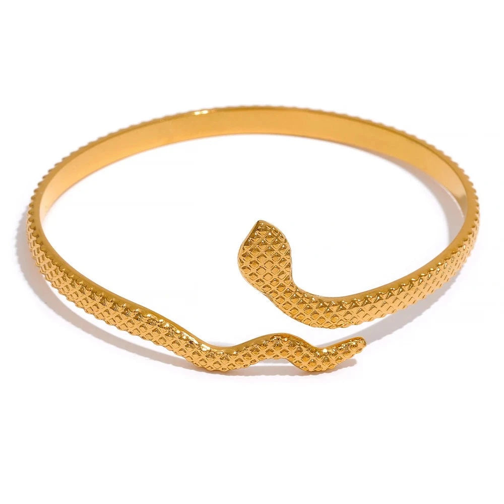 Snake Fashion Open Charm Bracelet Bangle Women Golden Wrist Animal Statement Jewelry Waterproof-Dollar Bargains Online Shopping Australia