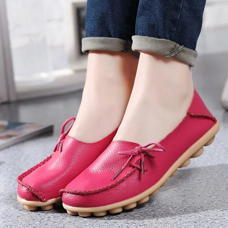 Shoes Women Moccasins Flats Woman Loafers Genuine Leather Female Shoes Slip On Ballet Nurse-Dollar Bargains Online Shopping Australia
